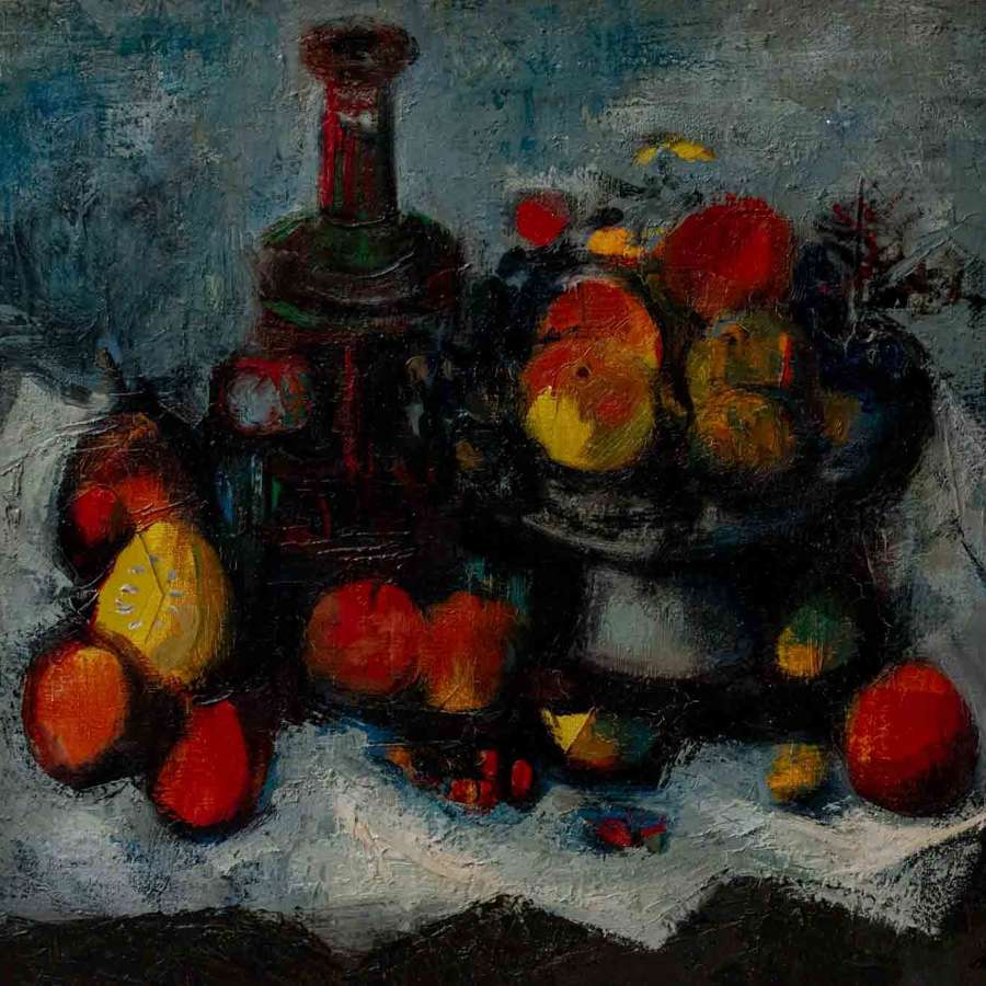 Luis vidal Molne, Spanish. 30's oil. Nature morte aux fruits