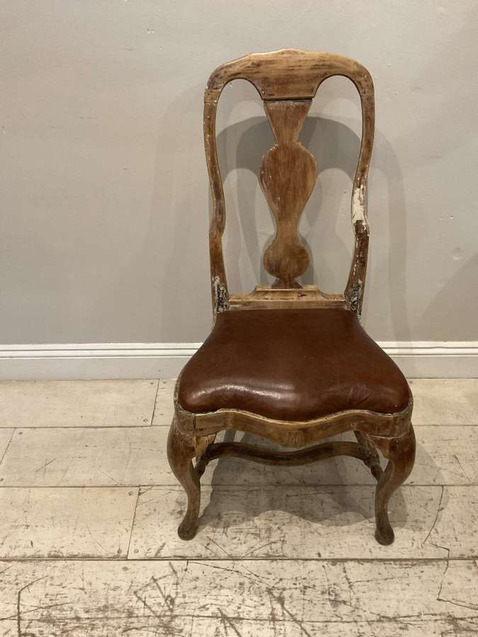 Late 18th century single high back Swedish chair