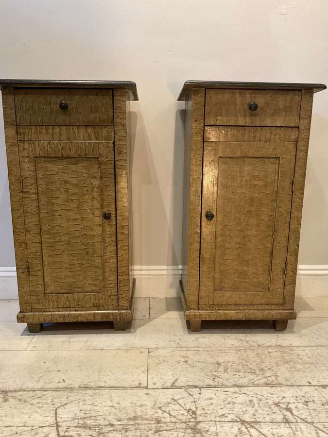 C19th century pair of bedsides