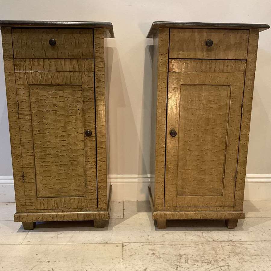 C19th century pair of bedsides