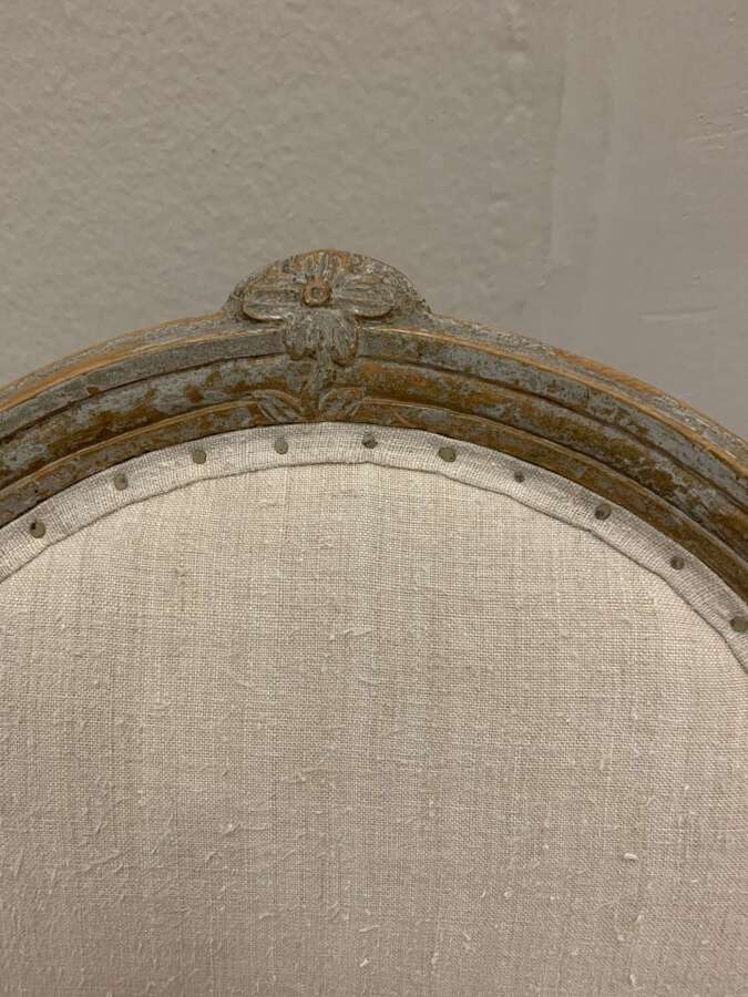 C18th pair of painted Swedish Chairs