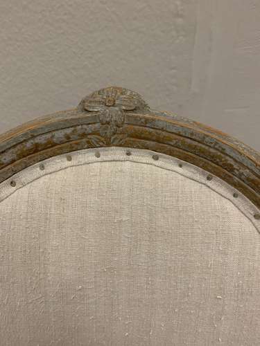 C18th pair of painted Swedish Chairs