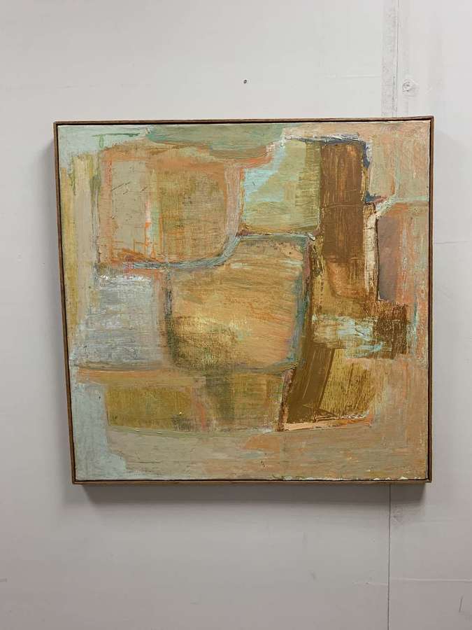Swedish 1960’s abstract oil on canvas mixed composition