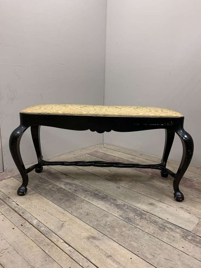 1920s ebonised baroque style Swedish stool/bench