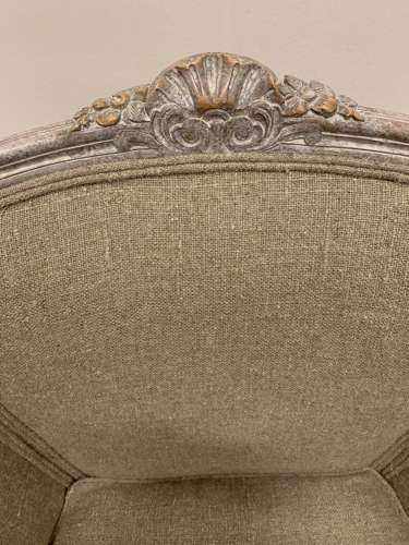 C1900 pair of upholstered Swedish armchairs