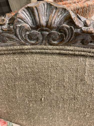 C1900 pair of upholstered Swedish armchairs