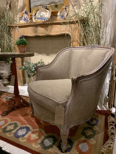 C1900 pair of upholstered Swedish armchairs