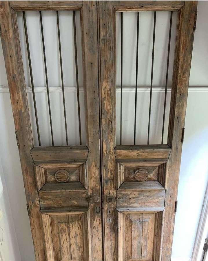 English 1890s pair of industrial doors
