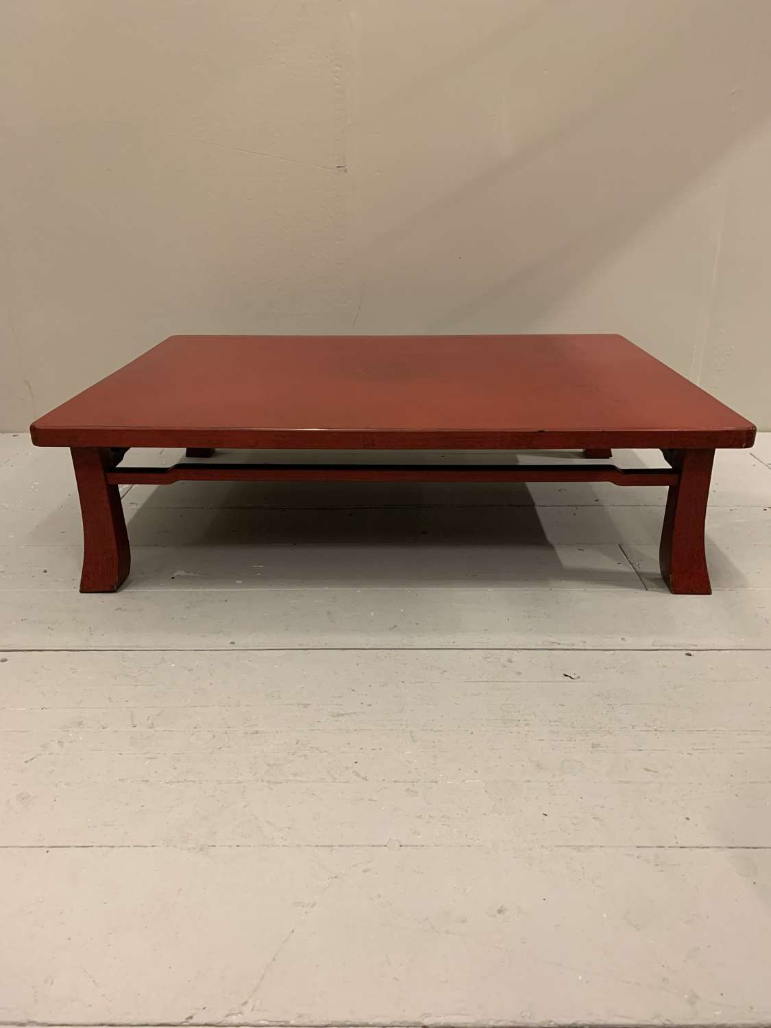 1920s red negora lacquer coffee table
