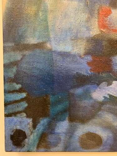 Striking large 1970s canvas of male by S.A artist Cyril Fradan
