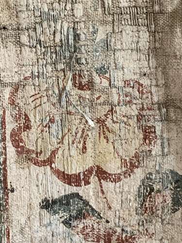 C18th double sided Swedish painted hanging/Bonad