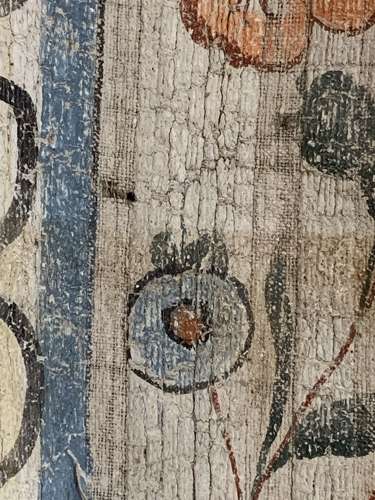 C18th double sided Swedish painted hanging/Bonad