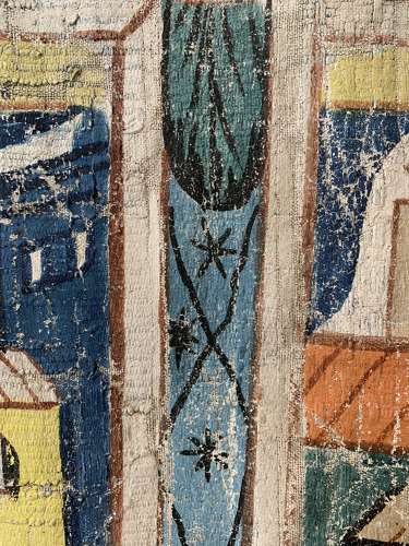 C18th double sided Swedish painted hanging/Bonad