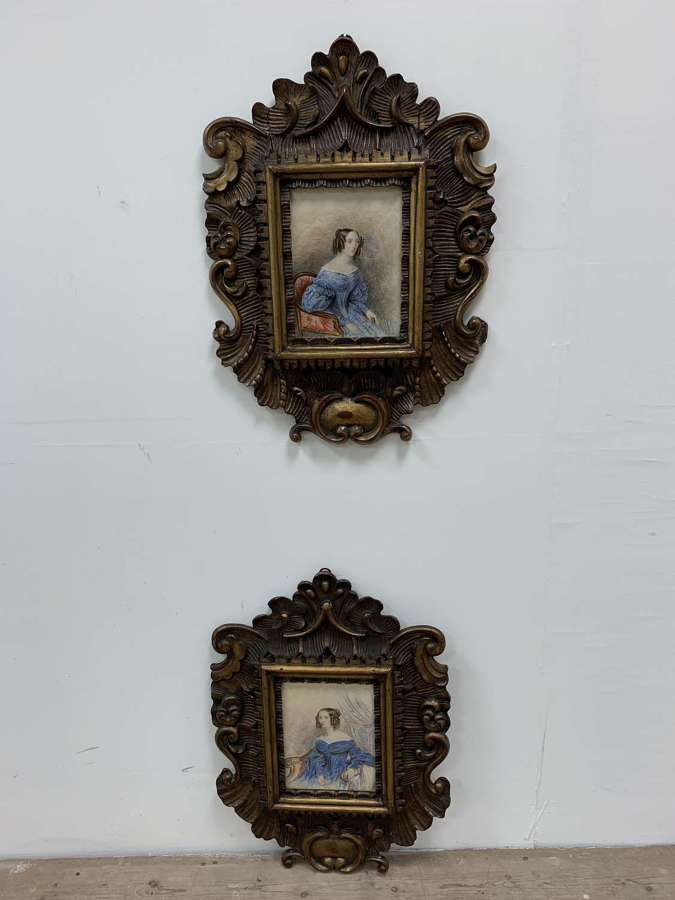 Early 19th century pair of charming watercolour pictures