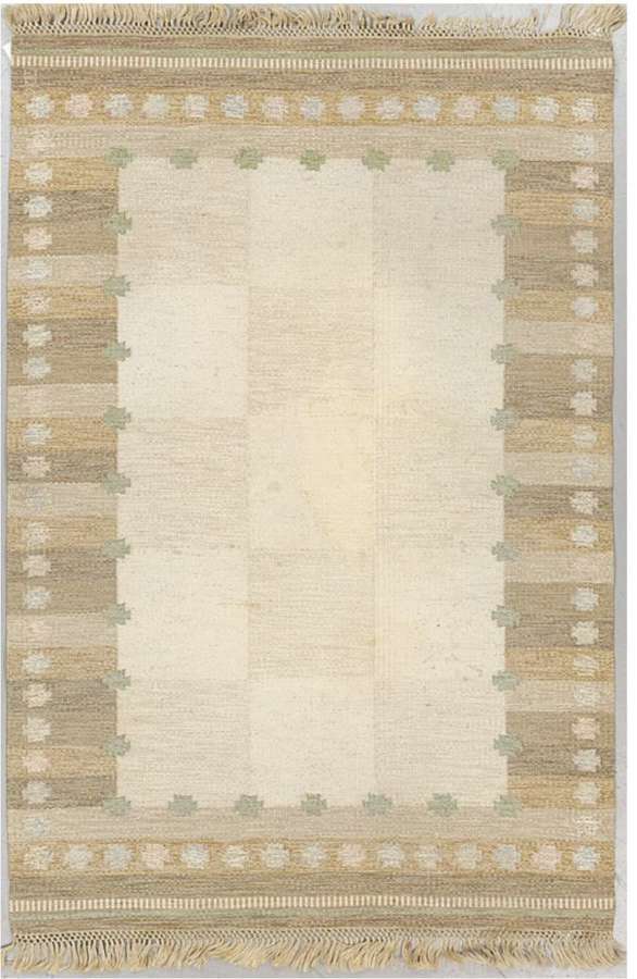 1960s Swedish flat weave rug