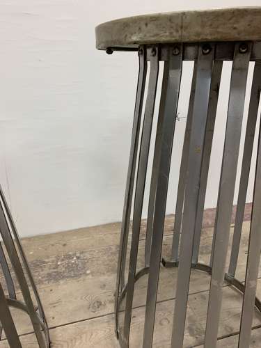 1920s French polished metal tree guards