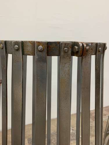 1920s French polished metal tree guards