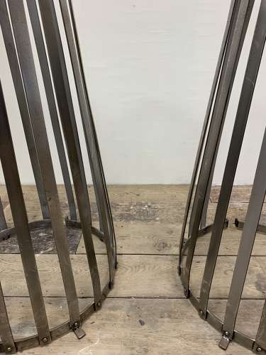 1920s French polished metal tree guards