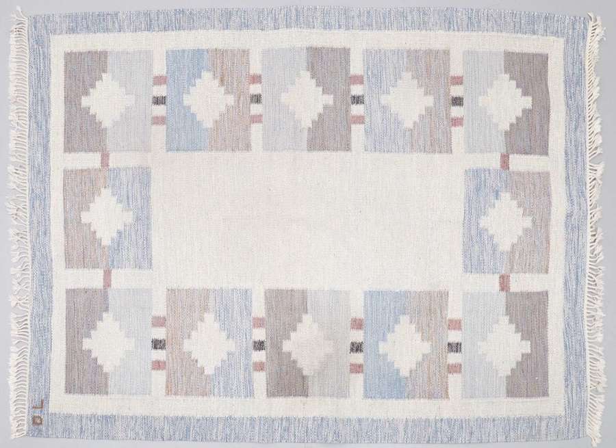 1960s Swedish flat weave rug