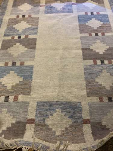 1960s Swedish flat weave rug