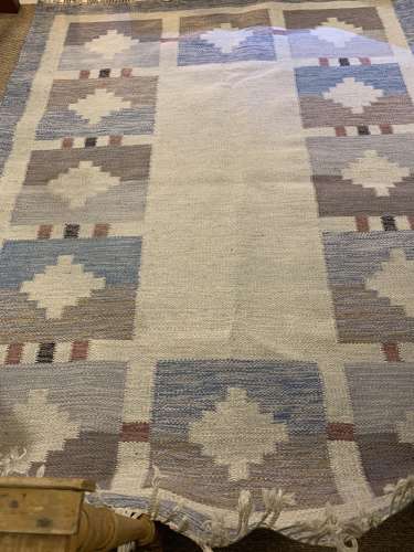 1960s Swedish flat weave rug
