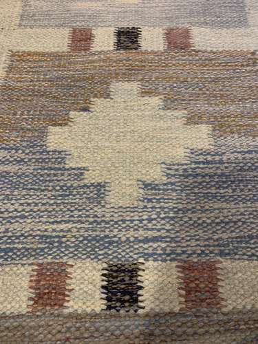 1960s Swedish flat weave rug