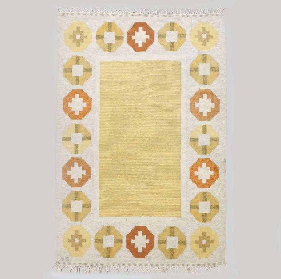 Mid 20th century Swedish flat weave rug