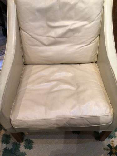 1960s Danish Borge Mogensen chairs in vellum colour