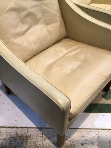 1960s Danish Borge Mogensen chairs in vellum colour