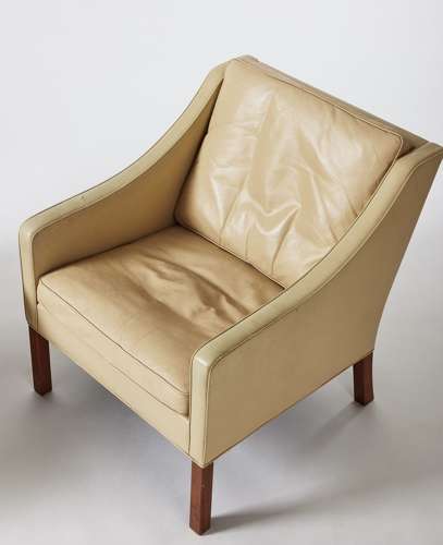 1960s Danish Borge Mogensen chairs in vellum colour