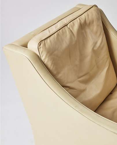 1960s Danish Borge Mogensen chairs in vellum colour