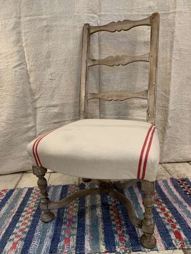 18th french country high back low chair