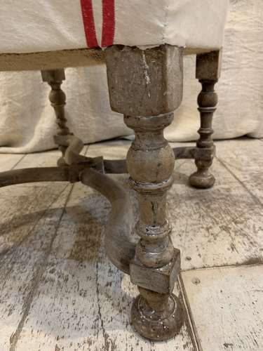 18th french country high back low chair