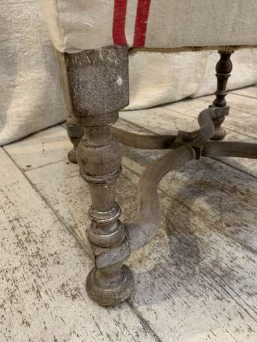 18th french country high back low chair