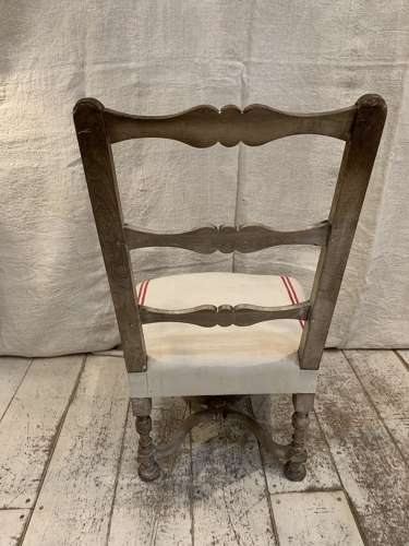 18th french country high back low chair