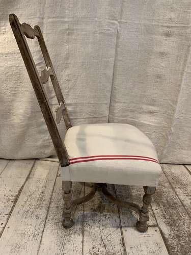 18th french country high back low chair