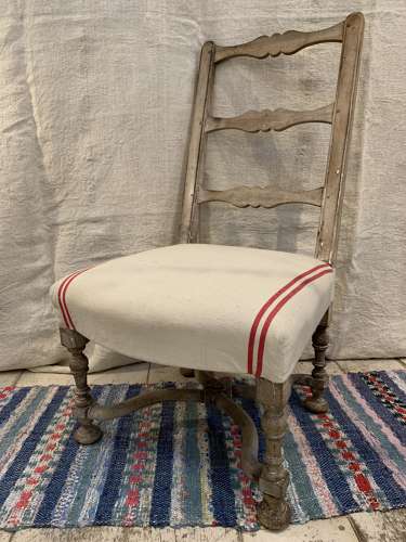 18th french country high back low chair