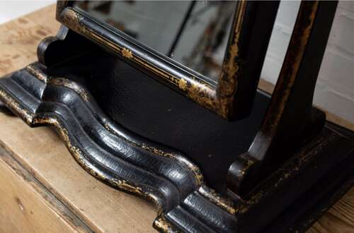 Late C19th Lacquered dressing table mirror
