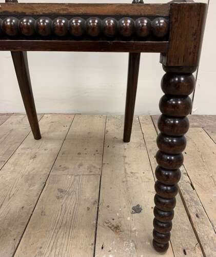 C19th English bobbin chair with rattan