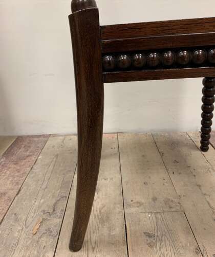 C19th English bobbin chair with rattan