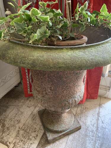 Late C19th century French Large cast iron  urn