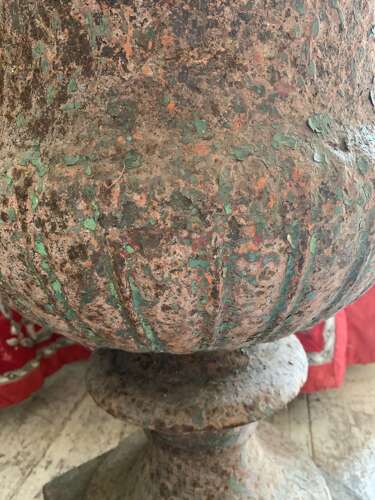 Late C19th century French Large cast iron  urn