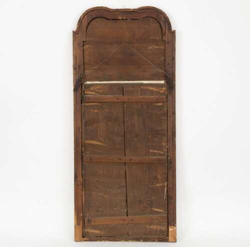 C18th rococo Swedish mirror with gilt decoration