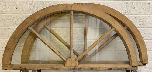Late C19th pair of French fan lights