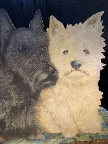 Westie & Scottie dog painted dummy board