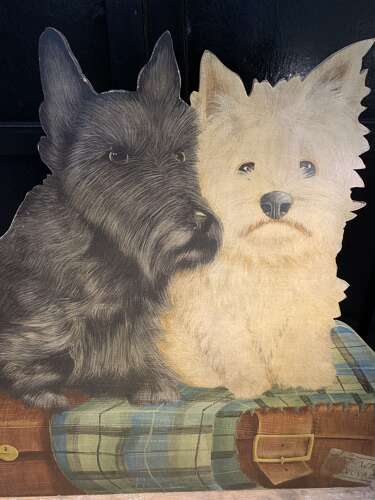 Westie & Scottie dog painted dummy board