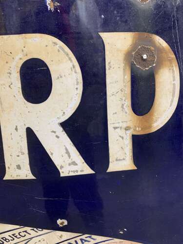1910/1920s Large enamel Palethorpes sausages advertising sign