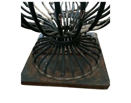 Pair of 1950s french iron provincial town tree guards