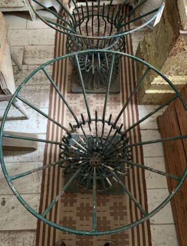 Pair of 1950s french iron provincial town tree guards