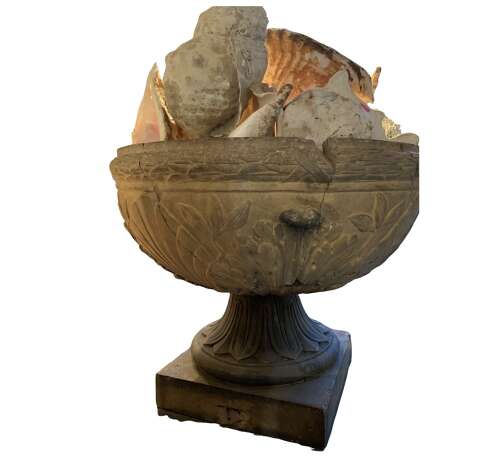 C1870s terracotta Urn by James Stiff of Lambeth